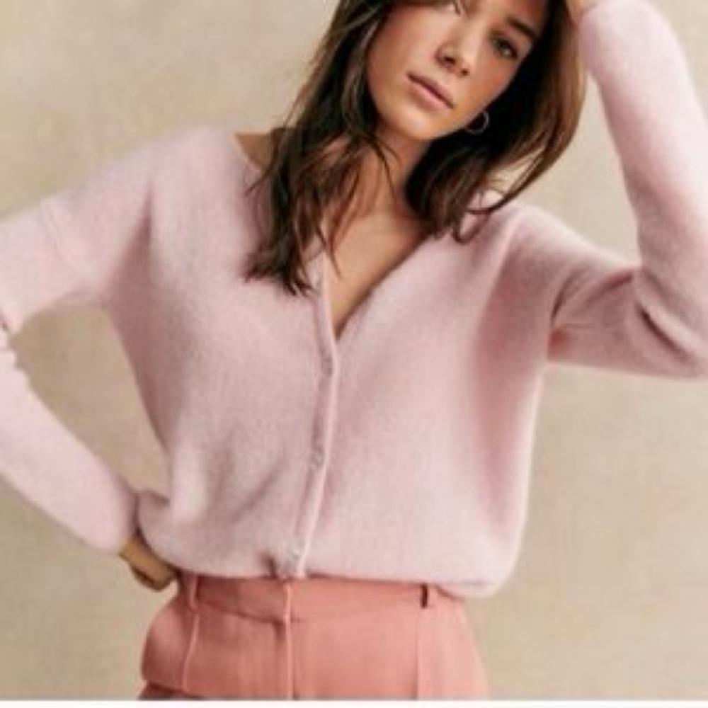 LAST CHANCE Sézane gaspard cardigan powder pink